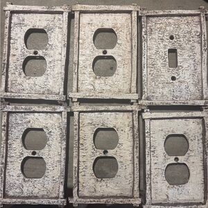 Rustic White Outlet Covers